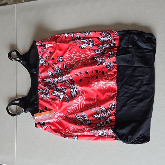 VBEASIIY 2 piece tankini swimsuit size med, NWT - Picture 6 of 7